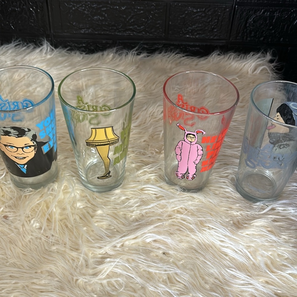 Christmas story drinking glasses